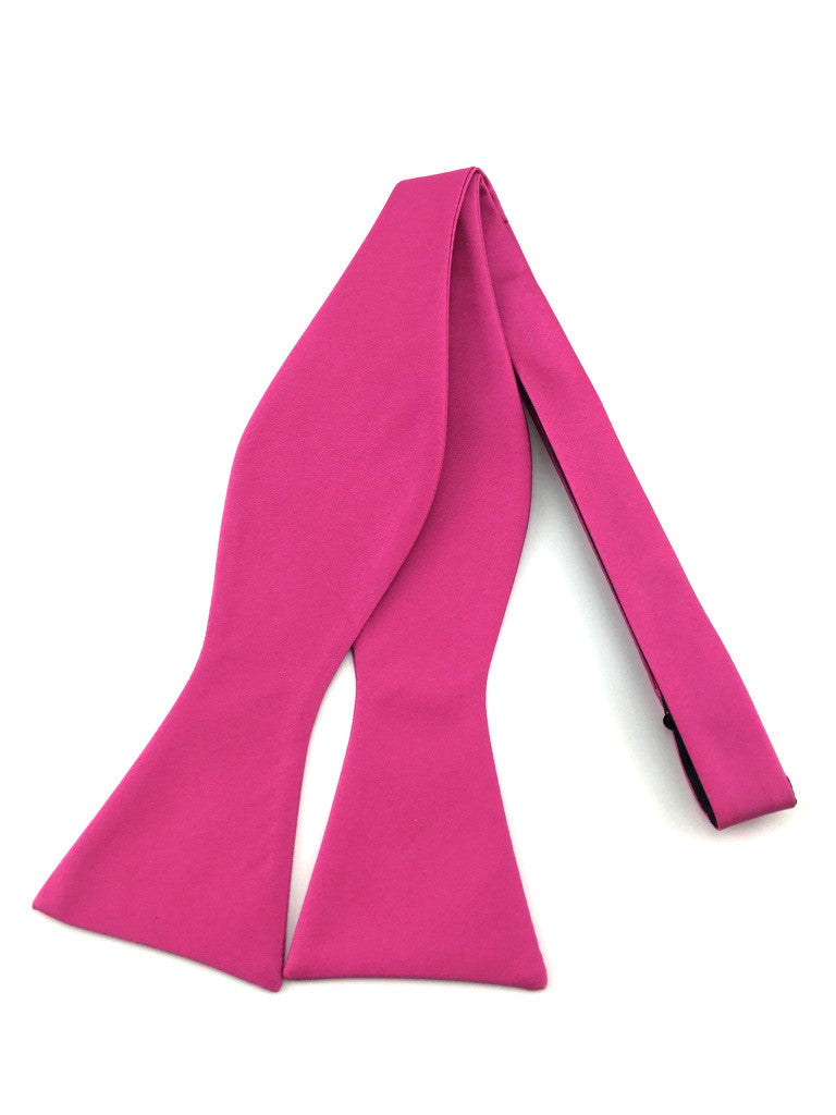 Bright Pink Self-Tied Bow Tie