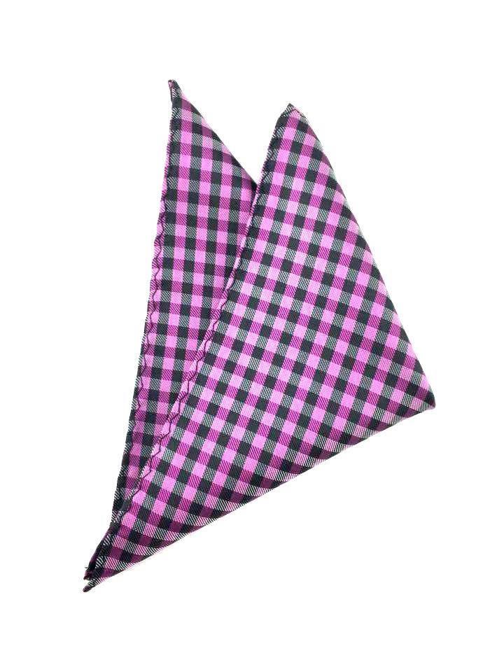 grooms checkered pocket square