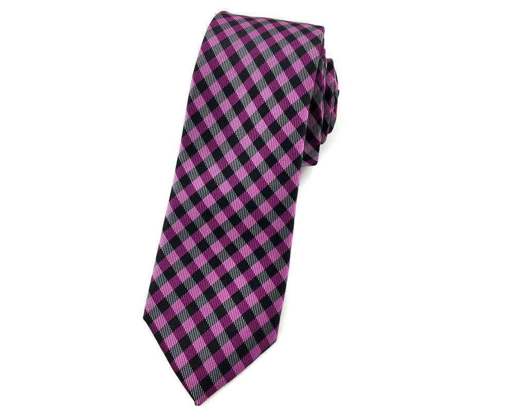 purple gingham tie