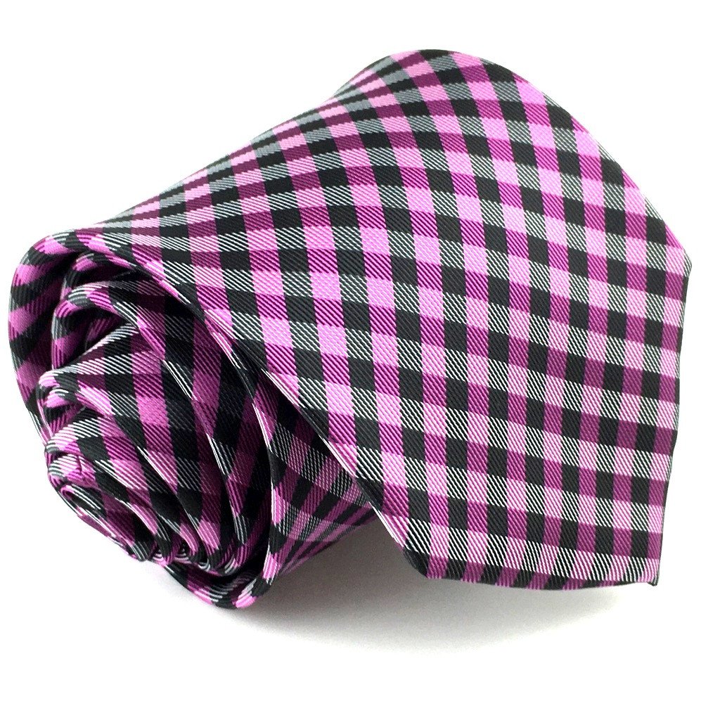checkered neck tie
