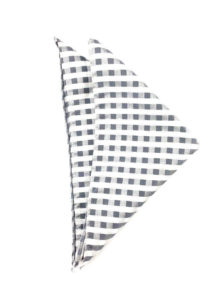 dark grey white grey check hanky