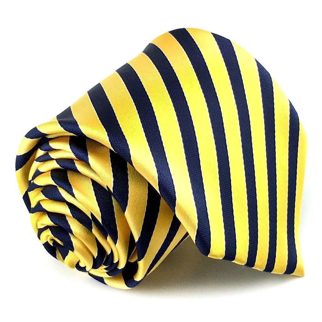 yellow blue stripe ties